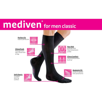 mediven men classic 20-30 mmHg calf closed toe standard